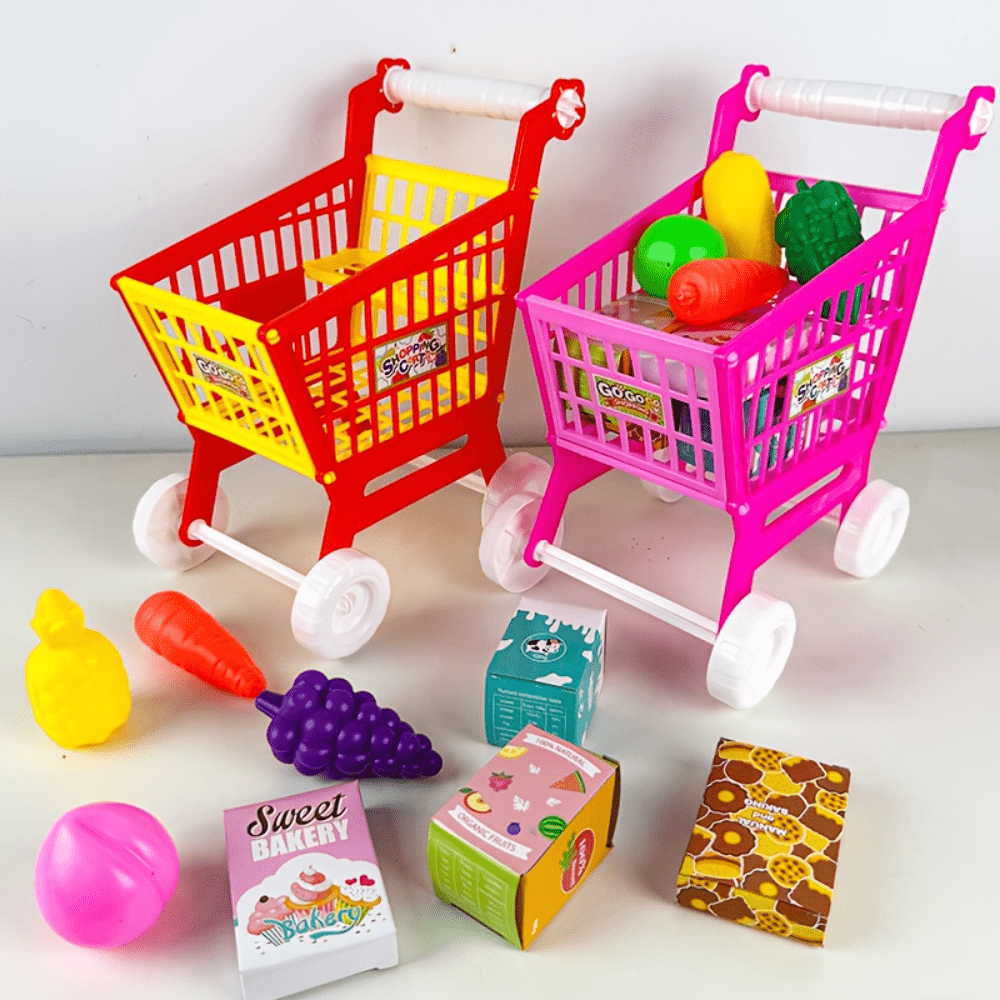 Toy Cash Register - Mainan Keranjang Belanja Simulasi Anak-anak, Keranjang