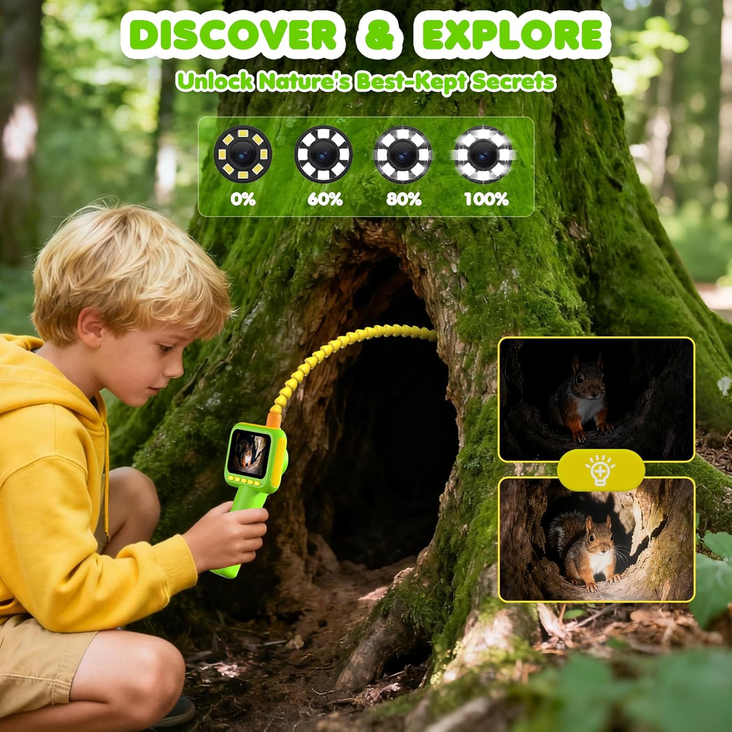 Kids Toys 3 Year Old - Endoskop untuk Anak-anak, Kamera Ular Borescope